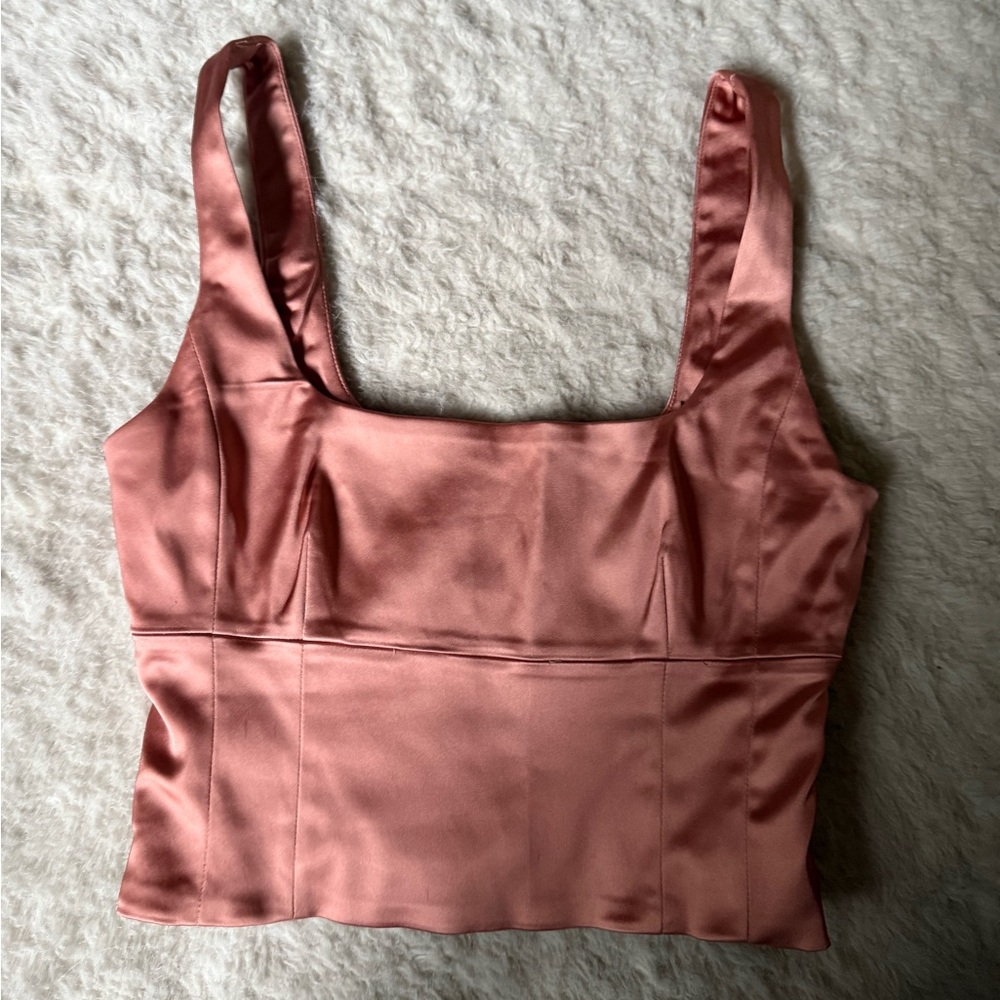 Rose gold corset top - Wilfred ((Aritzia))